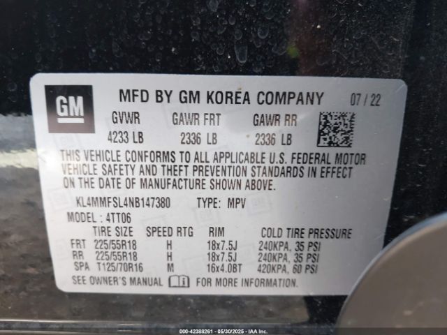 2022 BUICK ENCORE GX KL4MMFSL4NB147380 Photo 8