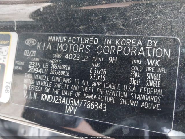 2021 KIA SOUL KNDJ23AU3M7786343 Photo 8