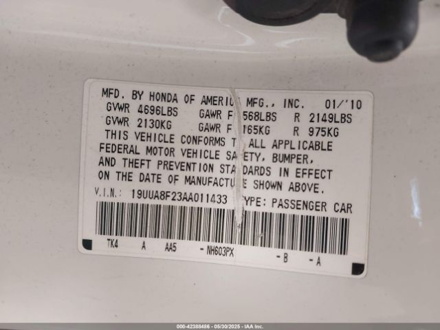 2010 ACURA TL 19UUA8F23AA011433 Photo 8