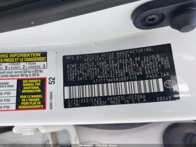 4T1T11AK4RU897115 Toyota a25a-fks