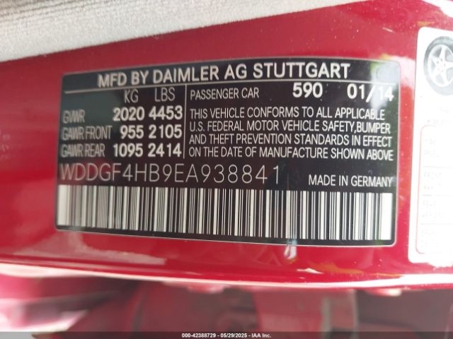 WDDGF4HB9EA938841 Mercedes-Benz C-class C 250 Sport/luxury
