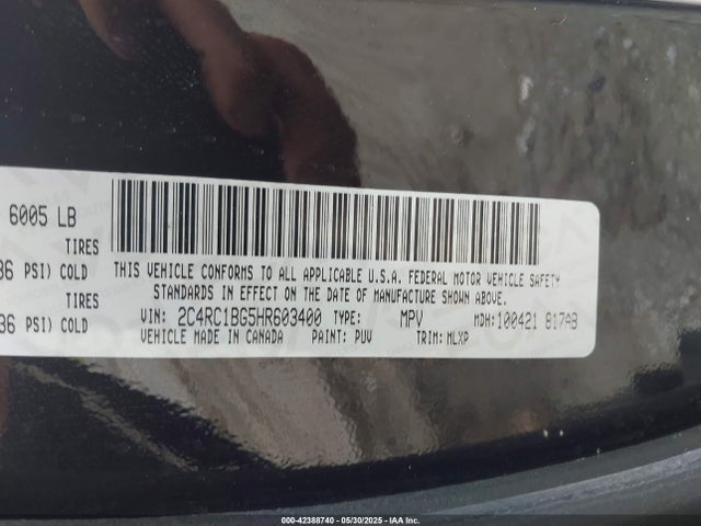 2C4RC1BG5HR603400 Chrysler Pacifica Touring-l