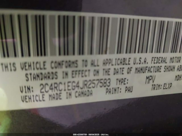 2018 CHRYSLER PACIFICA 2C4RC1EG4JR257583 Photo 8