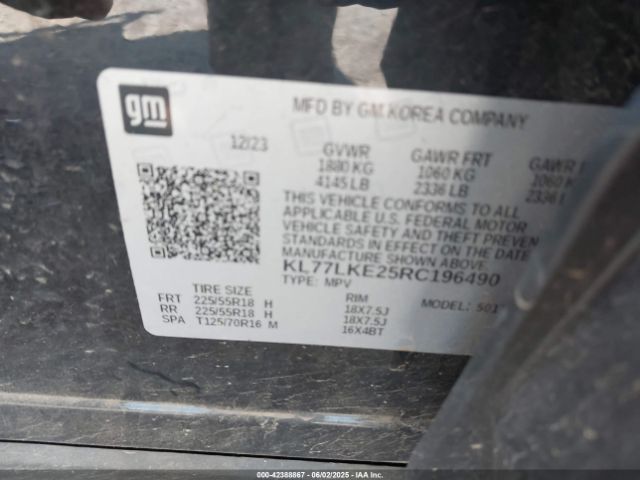 2024 CHEVROLET TRAX KL77LKE25RC196490 Photo 8