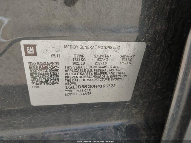 1G1JD5SG0H4165723 Chevrolet lwe - mfi, vvt: variable valve timing