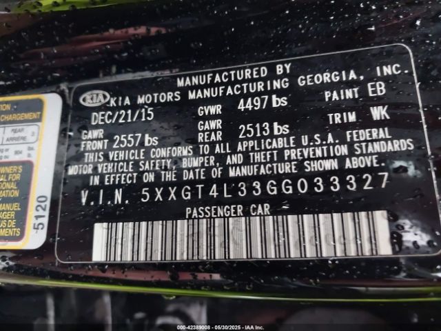 2016 KIA OPTIMA 5XXGT4L33GG033327 Photo 8