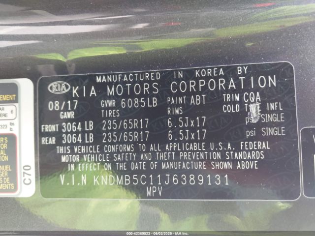 2018 KIA SEDONA KNDMB5C11J6389131 Photo 8