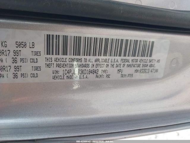 2019 JEEP CHEROKEE 1C4PJLLB3KD184842 Photo 8