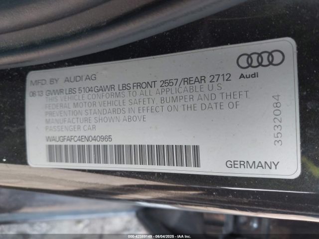 2014 AUDI A6 WAUGFAFC4EN040965 Photo 8