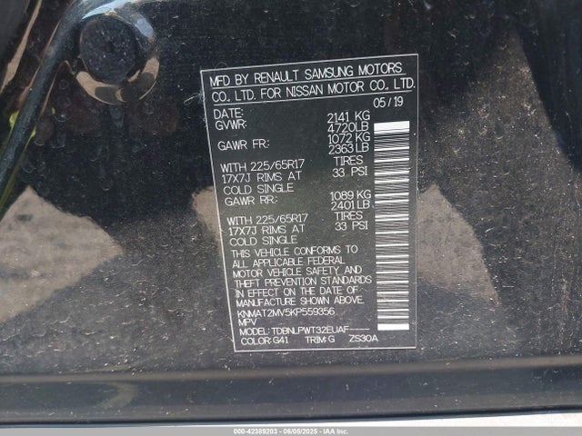 Nissan ROGUE S 2019 KNMAT2MV5KP559356 Image 9