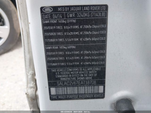 SALAC2V67EA718708 Land Rover LR4