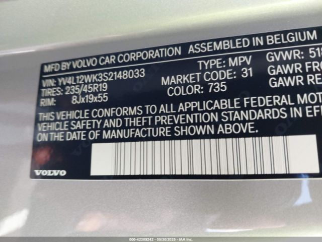 YV4L12WK3S2148033 Volvo V60 Cross Country B5 Plus