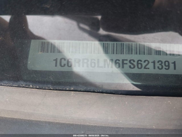 42389278 :رقم المزاد ، 1C6RR6LM6FS621391 vin ، 2015 Ram 1500 Lone Star مزاد بيع