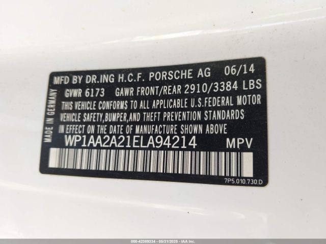 WP1AA2A21ELA94214 Porsche Cayenne Platinum Edition