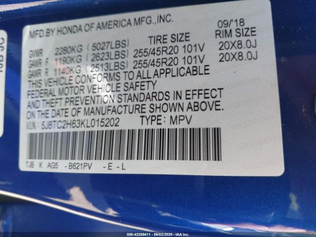 2019 ACURA RDX 5J8TC2H63KL015202 Photo 8