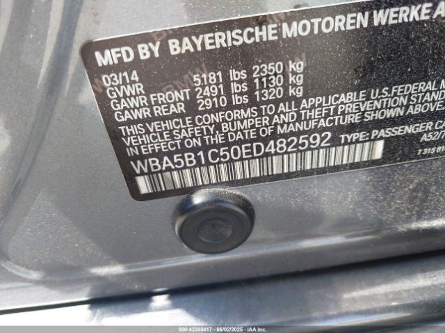 WBA5B1C50ED482592 BMW 2014