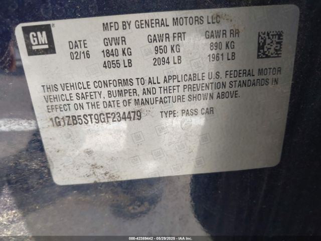 1G1ZB5ST9GF234479 Chevrolet MALIBU LS