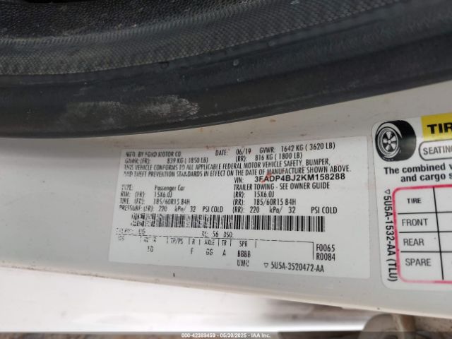 2019 FORD FIESTA 3FADP4BJ2KM158288 Photo 8