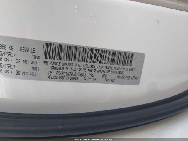 2C4RC1N70LR173649 Chrysler Pacifica