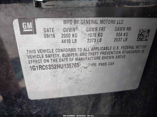 1G1RC6S52HU135763 Chevrolet l3a - di: direct injectio, vvt: variable valve timing, hybrid, gen 1