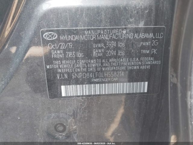 2020 HYUNDAI ELANTRA 5NPD84LF0LH558214 Photo 8