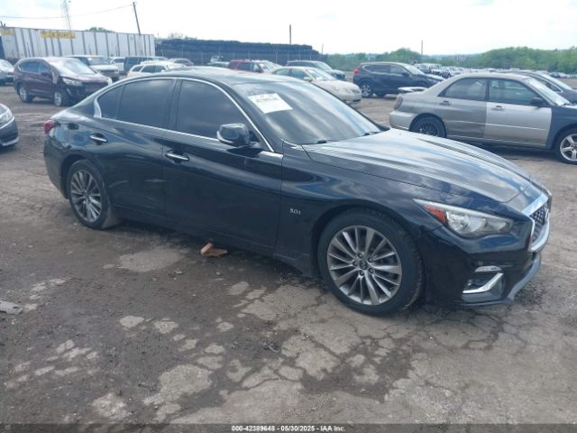 2019 Infiniti Q50 3.0t Luxe მანქანა იყიდება აუქციონზე, vin: JN1EV7AR1KM553722, აუქციონის ნომერი: 42389648