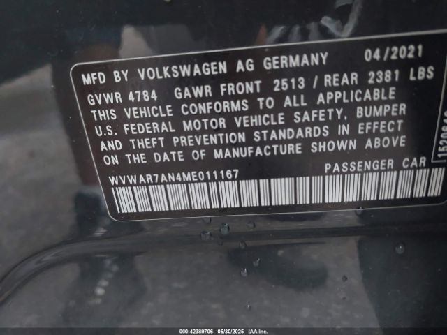 2021 VOLKSWAGEN ARTEON WVWAR7AN4ME011167 Photo 8