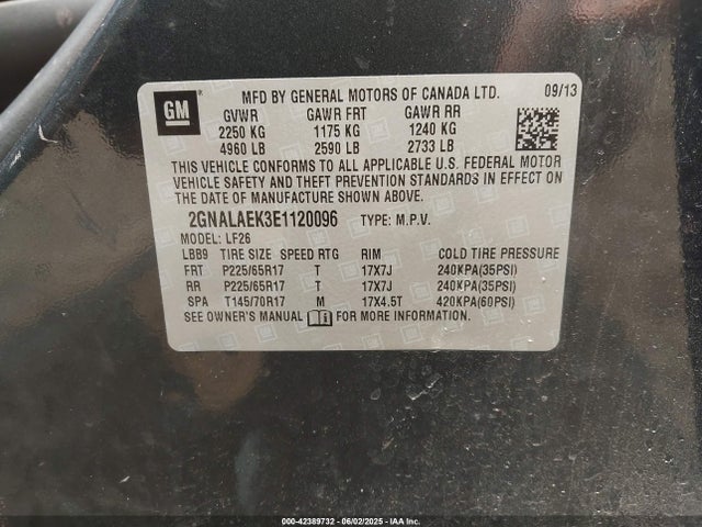 Chevrolet EQUINOX LS 2014 2GNALAEK3E1120096 Image 9