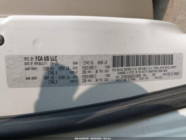2C4RDGBG6GR193284 Dodge Grand Caravan Se