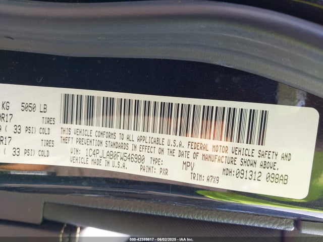 1C4PJLAB0FW546980 Jeep Cherokee Sport