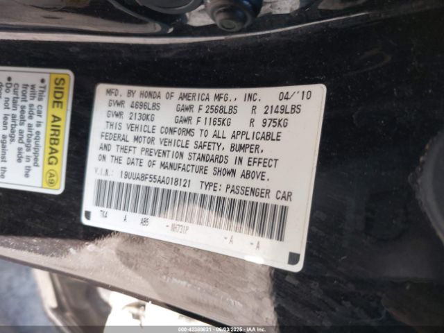 2010 ACURA TL 19UUA8F55AA018121 Photo 8