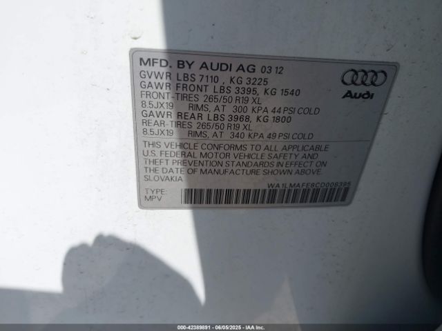 2012 AUDI Q7 WA1LMAFE8CD008395 Photo 8