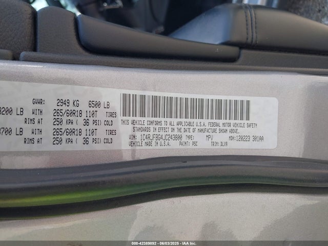 1C4RJFBG4JC243800 Jeep 2018