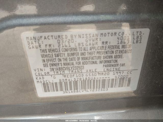 2020 NISSAN SENTRA 3N1AB8CV9LY232503 Photo 8