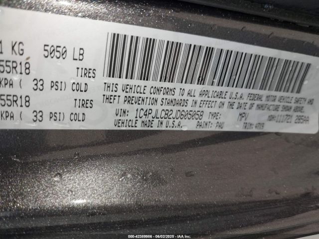 2018 JEEP CHEROKEE 1C4PJLCB2JD605058 Photo 8