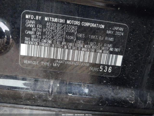 2024 MITSUBISHI ECLIPSE CROSS JA4ATVAA3RZ073348 Photo 8