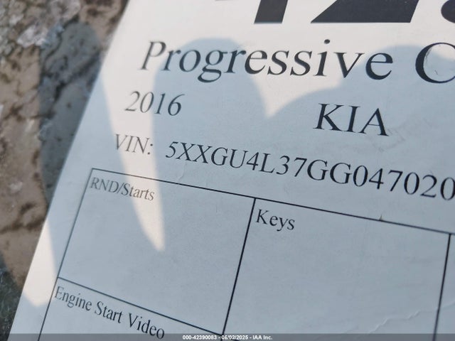 5XXGU4L37GG047020 KIA t-gdi theta ii