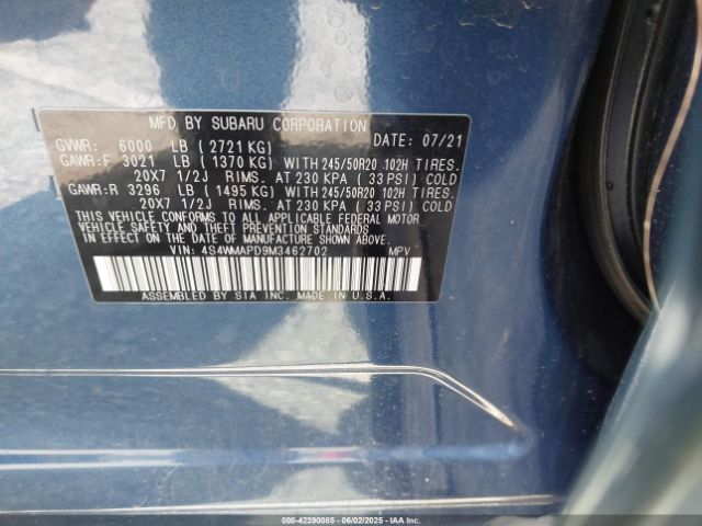 2021 SUBARU ASCENT 4S4WMAPD9M3462702 Photo 8