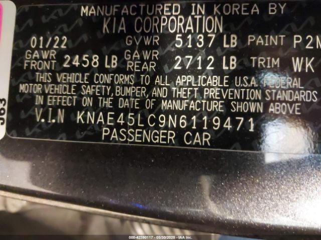 2022 KIA STINGER KNAE45LC9N6119471 Photo 8