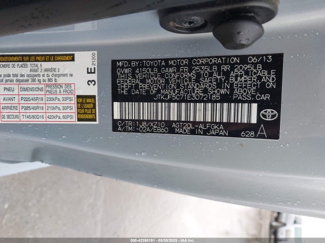 Scion 2ar-fe 2014 JTKJF5C71E3072185 Image 9