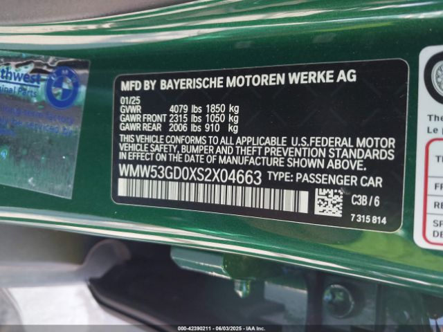 2025 MINI HARDTOP WMW53GD0XS2X04663 Photo 8