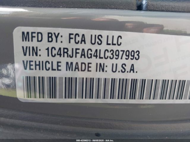2020 JEEP GRAND CHEROKEE 1C4RJFAG4LC397993 Photo 8