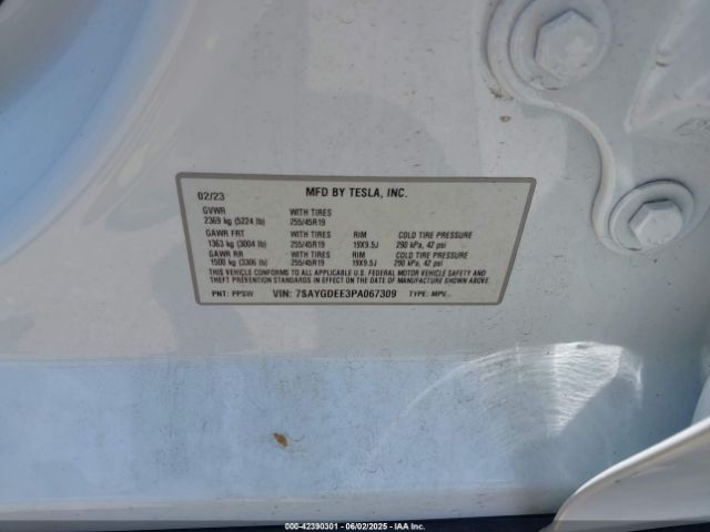 2023 TESLA MODEL Y 7SAYGDEE3PA067309 Photo 8