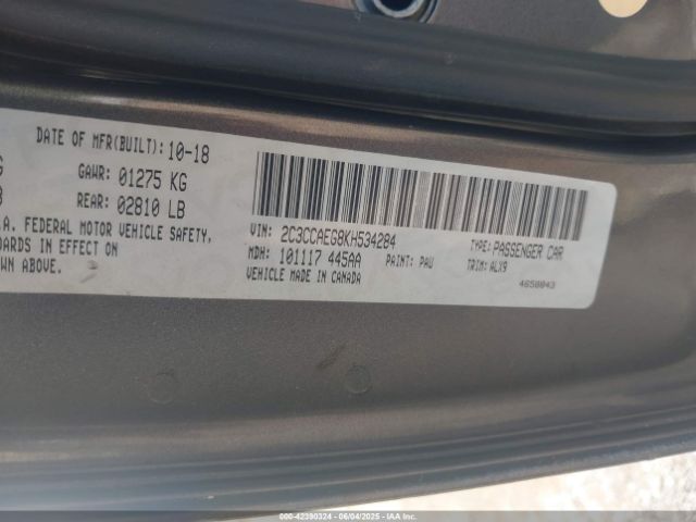 2019 CHRYSLER 300 2C3CCAEG8KH534284 Photo 8