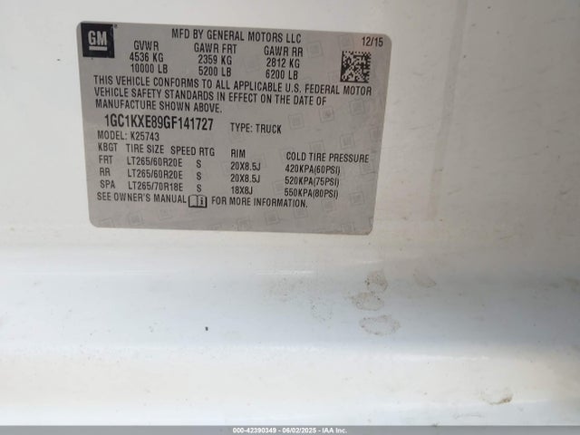 1GC1KXE89GF141727 Chevrolet lml - pti, duramax