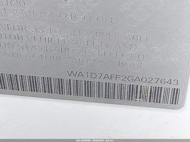 WA1D7AFP2GA027643 Audi Q5 3.0t Premium Plus
