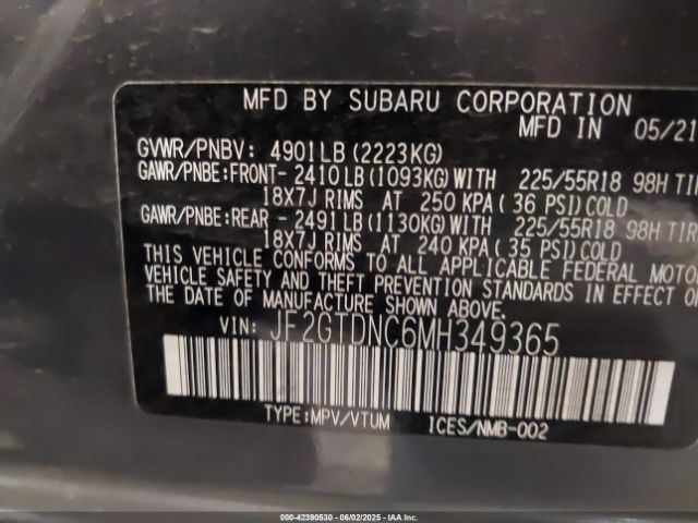 2021 SUBARU CROSSTREK JF2GTDNC6MH349365 Photo 8