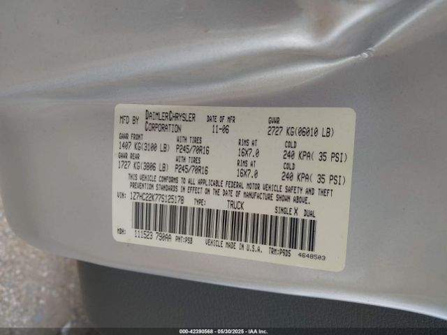 2007 MITSUBISHI RAIDER 1Z7HC22K77S125178 Photo 8