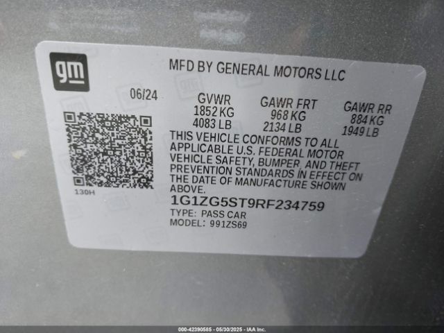 2024 CHEVROLET MALIBU 1G1ZG5ST9RF234759 Photo 8