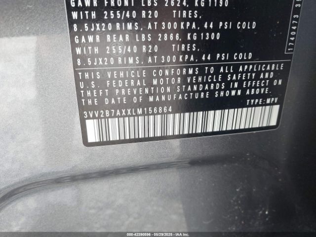 2020 VOLKSWAGEN TIGUAN 3VV2B7AXXLM156864 Photo 8